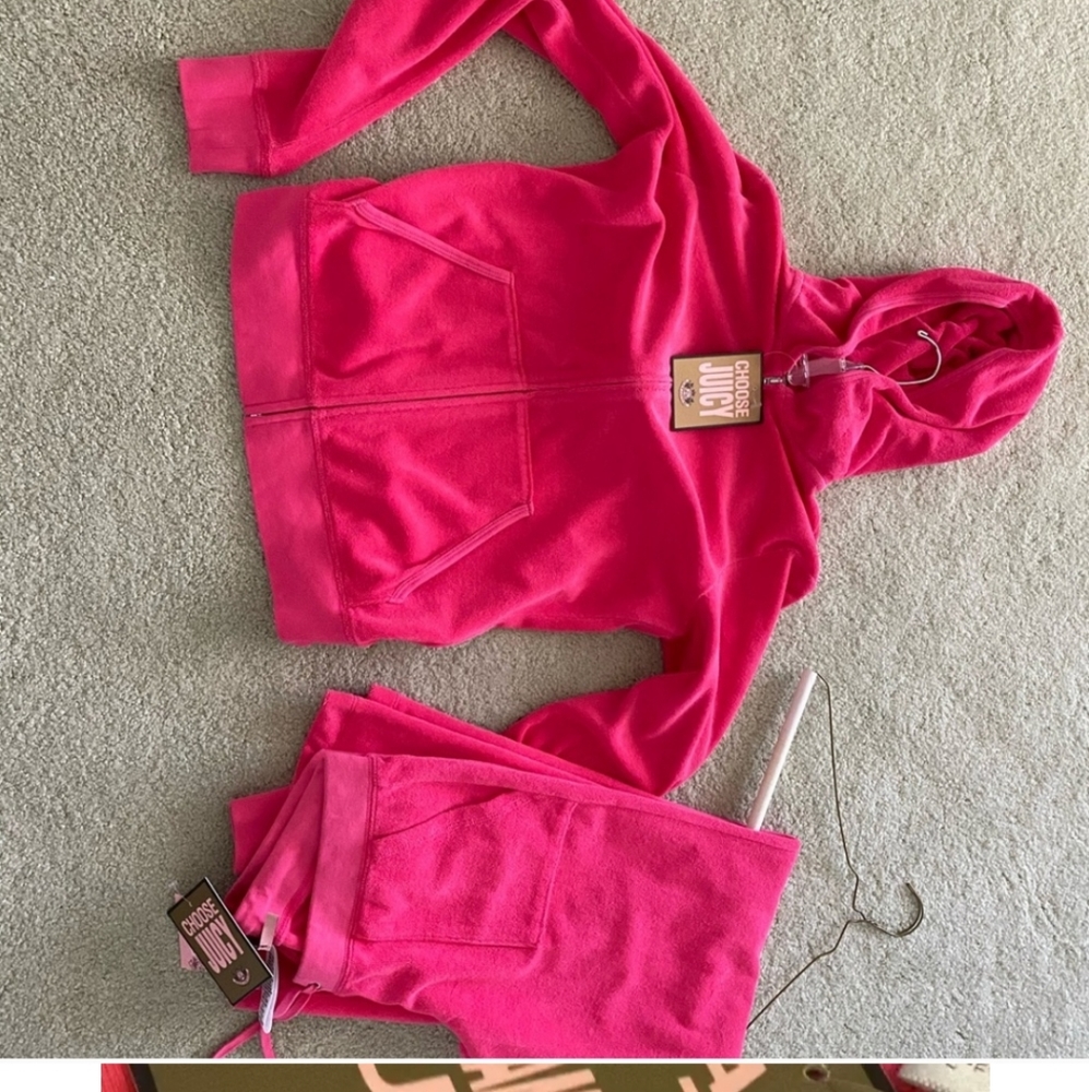 NWT hot pink Juicy Couture Terry sweatsuit